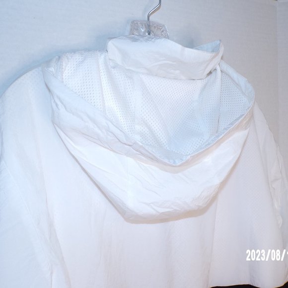 UNISEX AIR JORDAN RED, WHITE AND BLACK HOODED FULL ZIPPERED WINDBREAKER JACKET - Picture 6 of 11